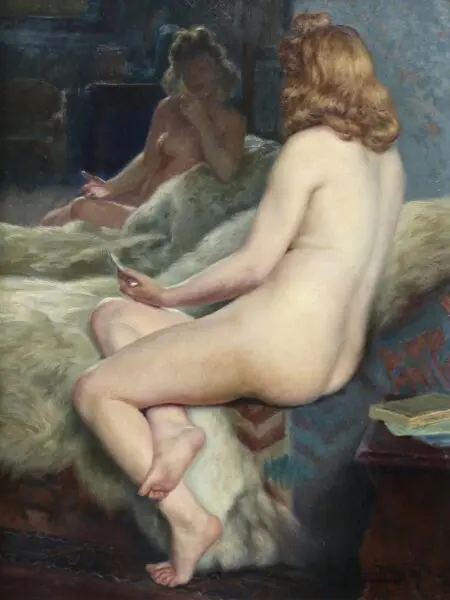 Nude in Mirror - Buy Fine Paintings Online