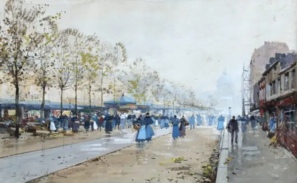 Market Near The Pantheon - Buy Fine Paintings Online