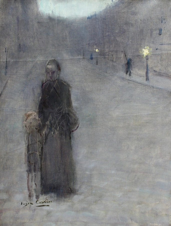 Figures in Street – Evening - Buy Fine Paintings Online