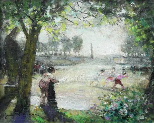 Children Playing – Jardin Du Luxembourg - Buy Fine Paintings Online