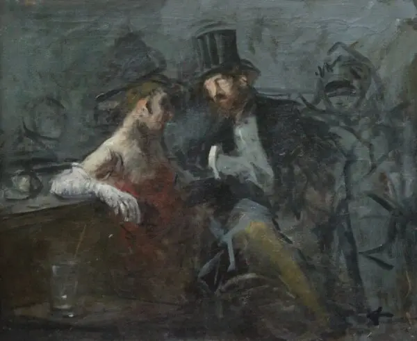 Elegantes in Cafe - Buy Fine Paintings Online