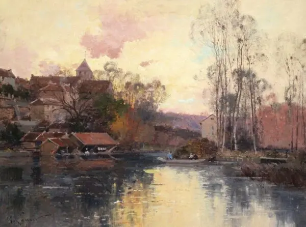 Sunset on River - Buy Fine Paintings Online