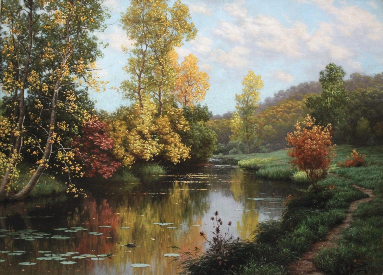 Lillies on the River Marne - Buy Fine Paintings Online