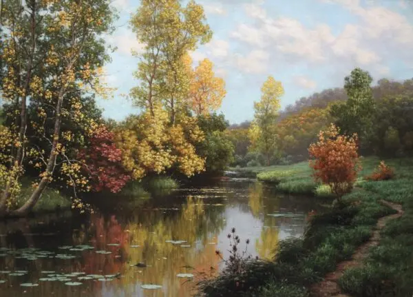 Lillies on the River Marne - Buy Fine Paintings Online