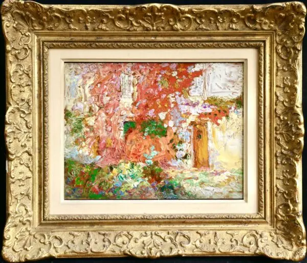 Flowers By A Cottage - Buy Fine Paintings Online