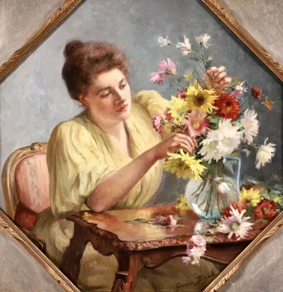 Arranging flowers - Buy Fine Paintings Online