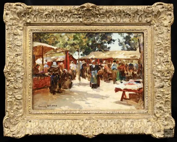 A Normandy Market - Buy Fine Paintings Online