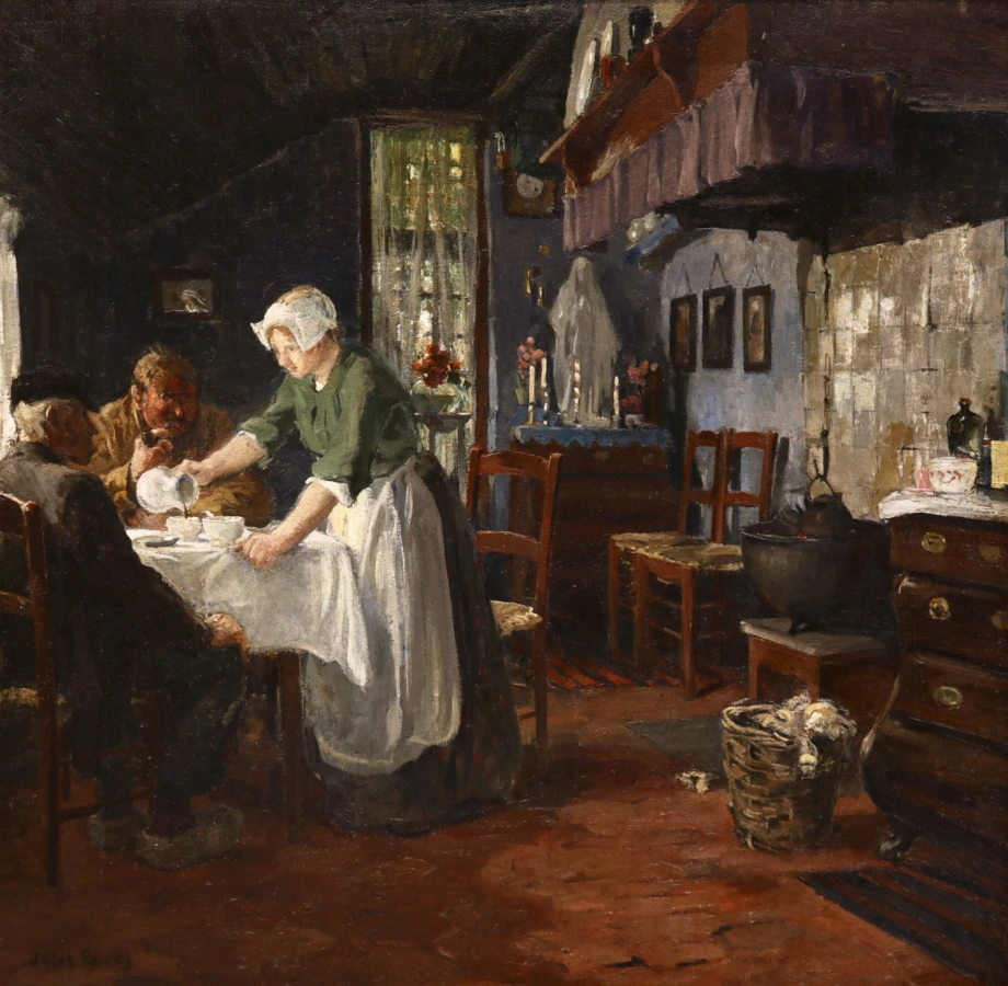 A Breton Lunch - Buy Fine Paintings Online