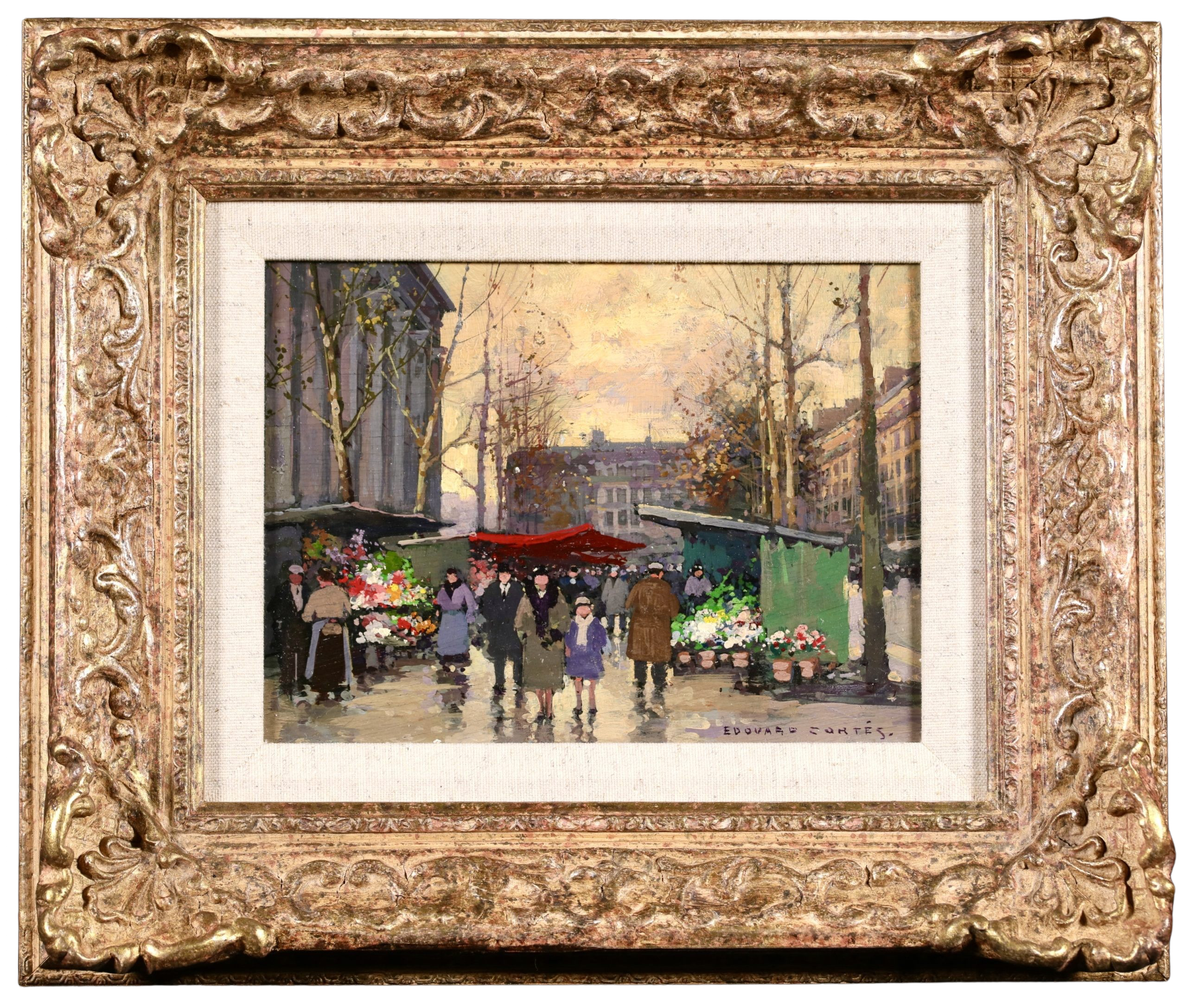Buy Marche Aux Fleurs – Place de la Madeleine Painting at Leighton