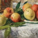 Chrysanthemums & Apples on a Table thumbnail