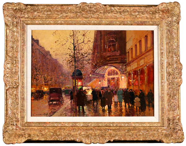 Devant Le Thetare Du Vaudeville - Buy Fine Paintings Online