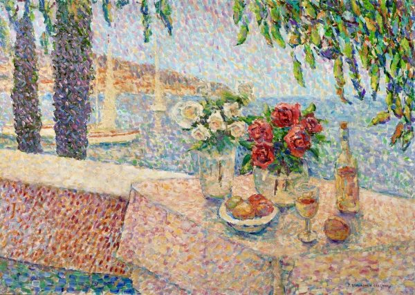 Sur la terrasse à Saint Tropez - Buy Fine Paintings Online