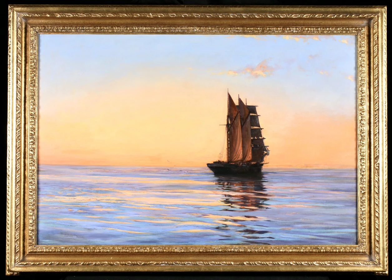 The Water Witch at Anchor – Sunset - Buy Fine Paintings Online
