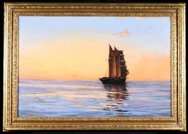 The Water Witch at Anchor – Sunset - Buy Fine Paintings Online