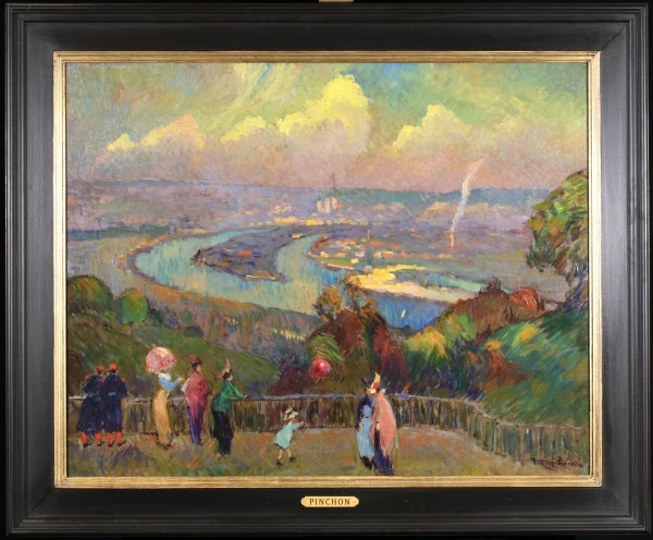 Rouen – Vue depuis le hauteurs de Caudebec-en-Caux - Buy Fine Paintings Online