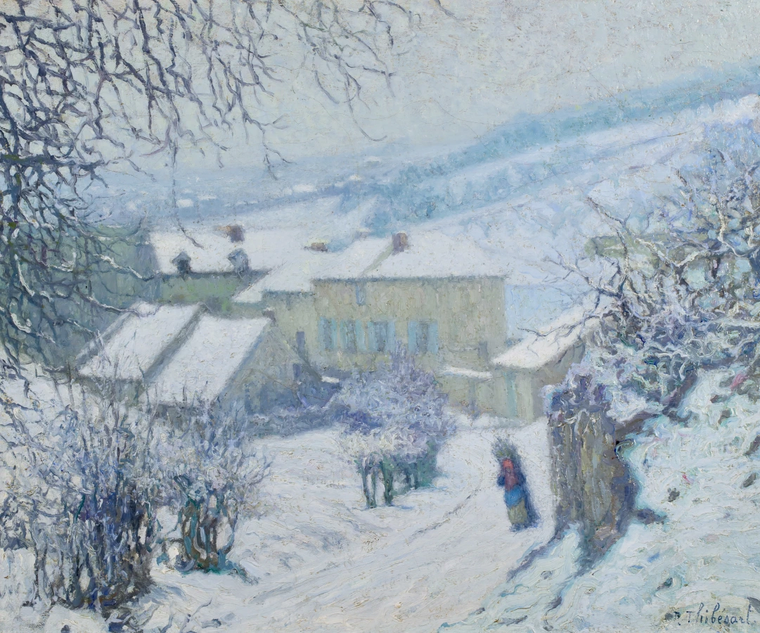 Charrette sous la neige - Buy Fine Paintings Online