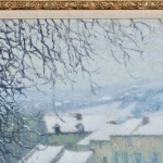 Charrette sous la neige thumbnail