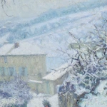 Charrette sous la neige thumbnail