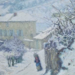 Charrette sous la neige thumbnail