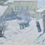 Charrette sous la neige thumbnail