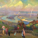 Rouen – Vue depuis le hauteurs de Caudebec-en-Caux thumbnail