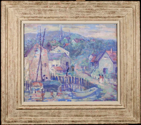 Gloucester Harbour, Massachusetts- Winter - Buy Fine Paintings Online