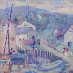 Gloucester Harbour, Massachusetts- Winter thumbnail