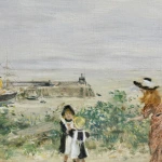 Mother and children by a harbour – Jersey thumbnail