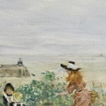 Mother and children by a harbour – Jersey thumbnail