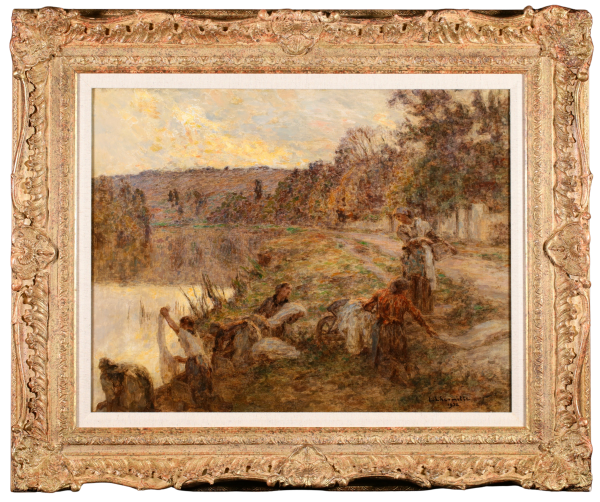 Les lavandieres au bord de La Marne - Buy Fine Paintings Online