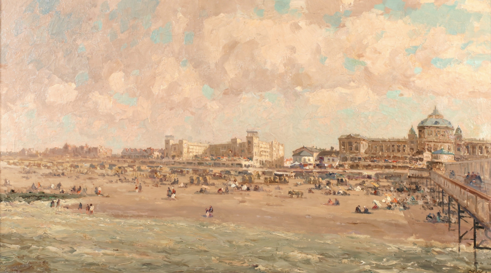 Scheveningen Beach and The Kurhaus - Buy Fine Paintings Online