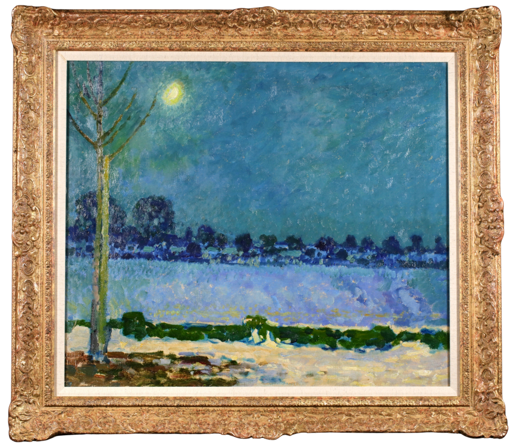 『 In the moonlight 』原画B3size Buy Winter Moonlight Painting at Leighton Fine Art