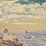 Children on the beach at Saint-Malo thumbnail
