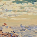 Children on the beach at Saint-Malo thumbnail