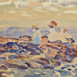 Children on the beach at Saint-Malo thumbnail