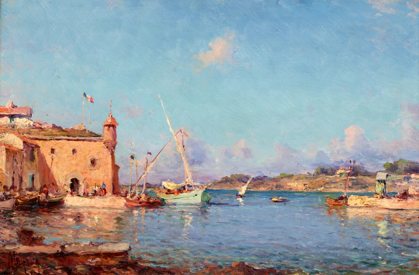 Vieux port de Golfe-Juan - Buy Fine Paintings Online