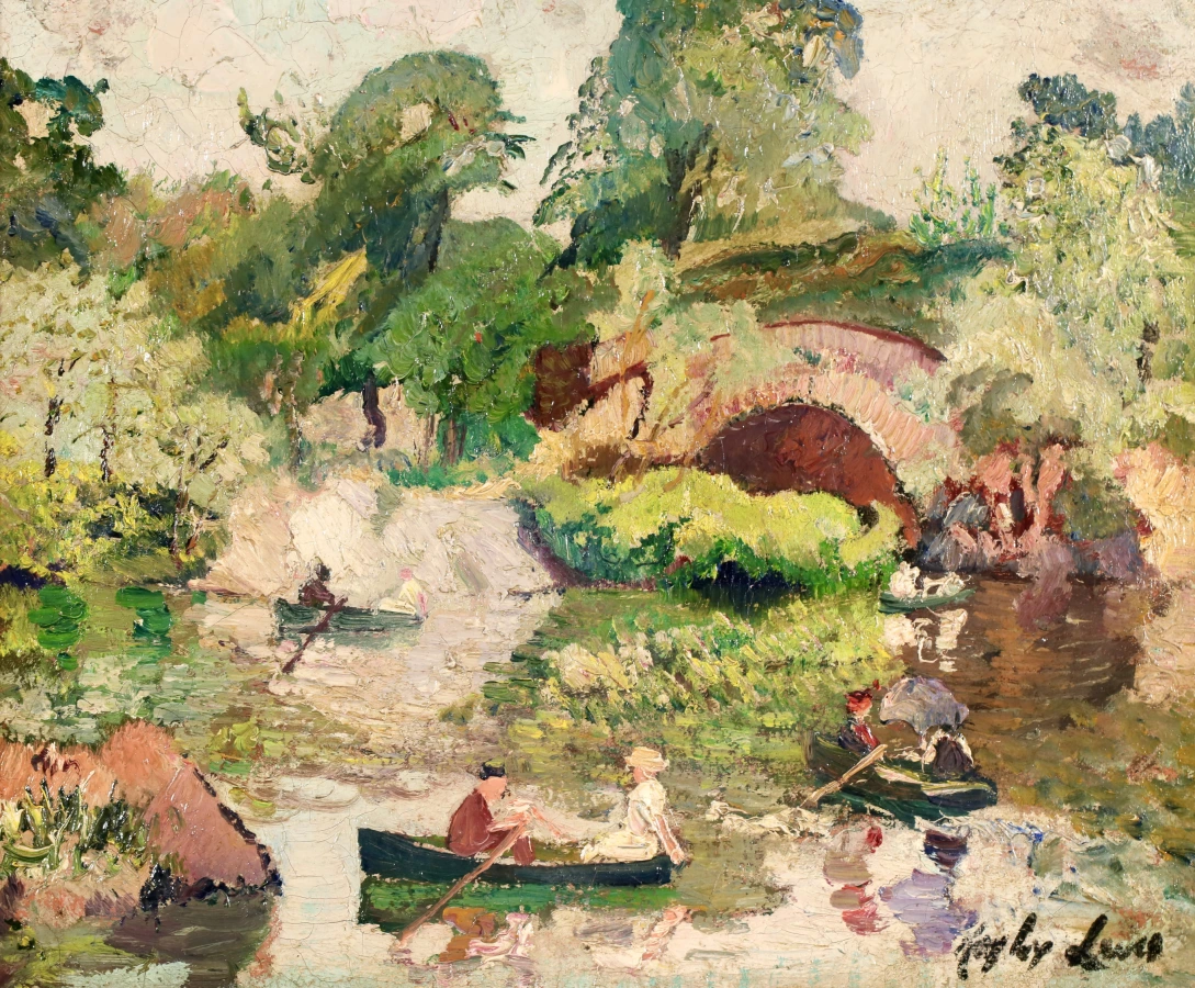 Boating on the lake at Central Park – New York - Buy Fine Paintings Online