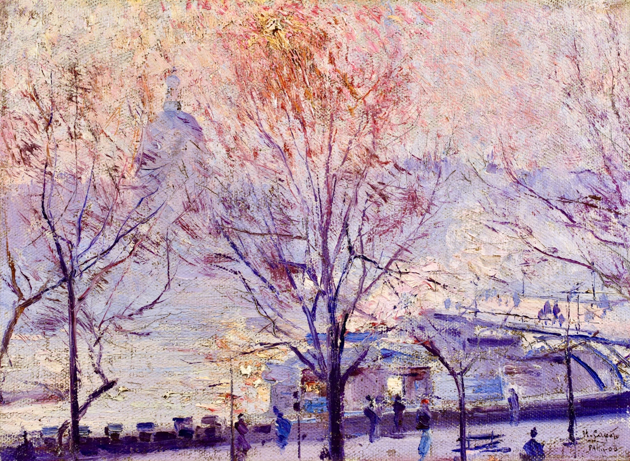 Lever de soleil au Pont des Arts – Paris - Buy Fine Paintings Online