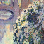 Arbres en fleurs au bord de la rivière thumbnail