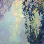 Arbres en fleurs au bord de la rivière thumbnail