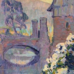 Arbres en fleurs au bord de la rivière thumbnail
