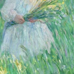 Petite fille cueillant des fleurs thumbnail