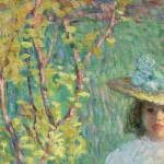 Petite fille cueillant des fleurs thumbnail