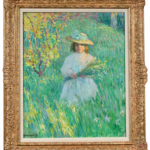 Petite fille cueillant des fleurs thumbnail
