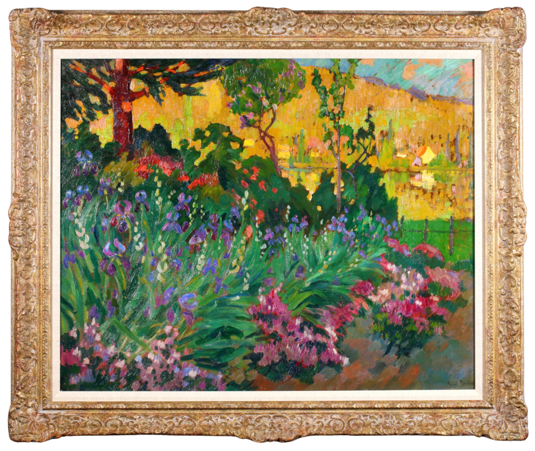 Un jardin au bord de la Seine près de Rouen - Buy Fine Paintings Online