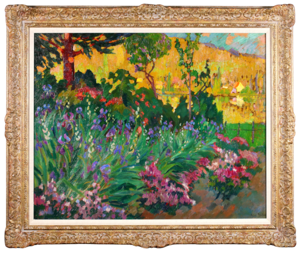 Un jardin au bord de la Seine près de Rouen - Buy Fine Paintings Online