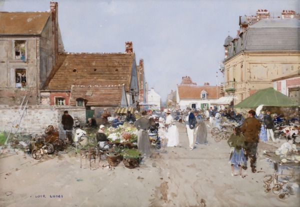 Le Marché de Wimereux - Buy Fine Paintings Online