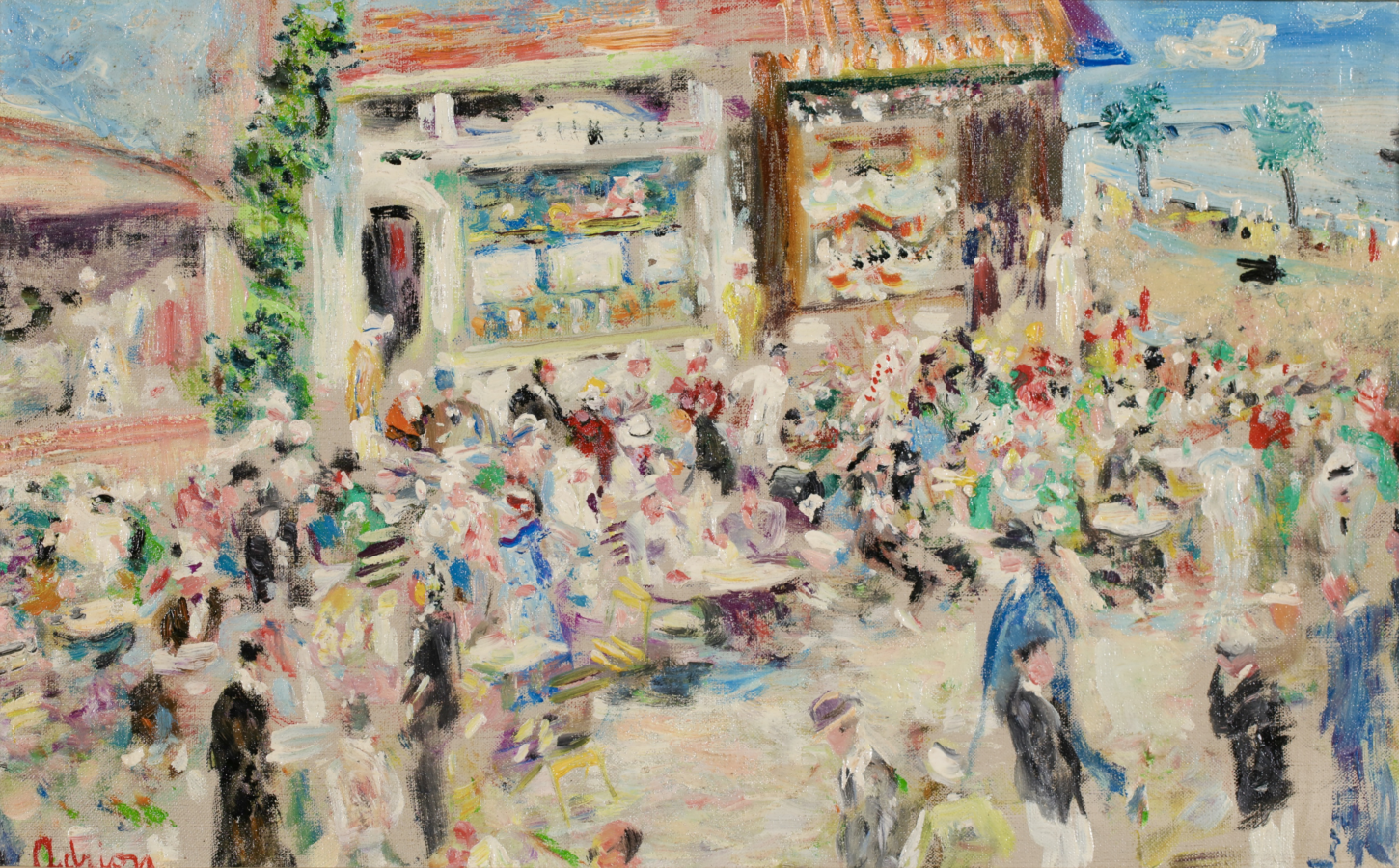 Café sur la plage - Buy Fine Paintings Online