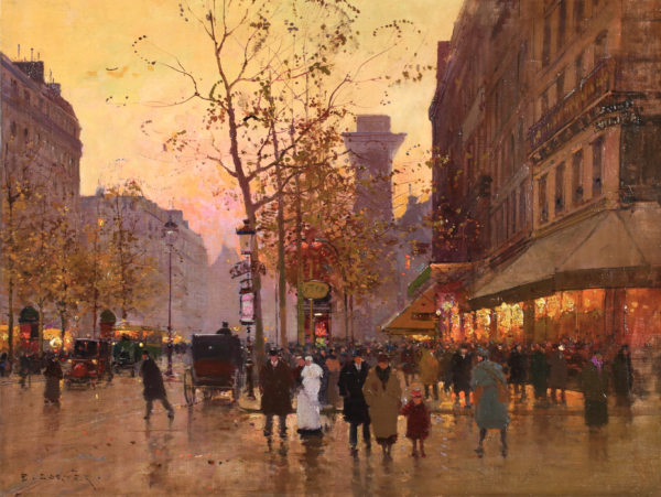 Le Café Briard à la Porte Saint Denis - Buy Fine Paintings Online