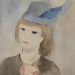 Jeune fille au chapeau avec une plume thumbnail